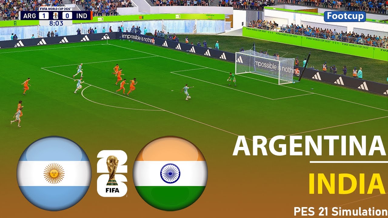 ARGENTINA vs. INDIA World Cup 2026 Final Full Match - PES VIDEO GAMEPLAY
