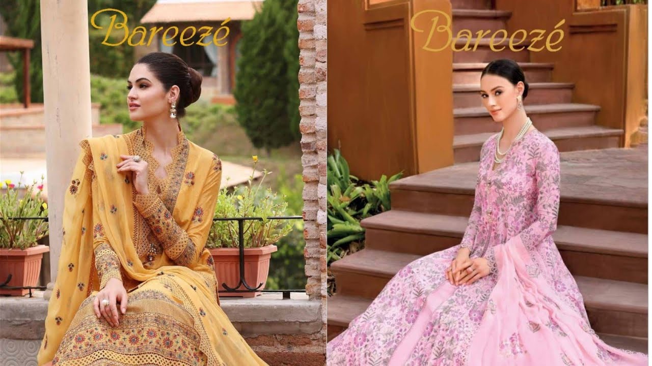 Bareeze Original New Designs Embroidered Net Handmade Punjabi Wedding Suits 2023