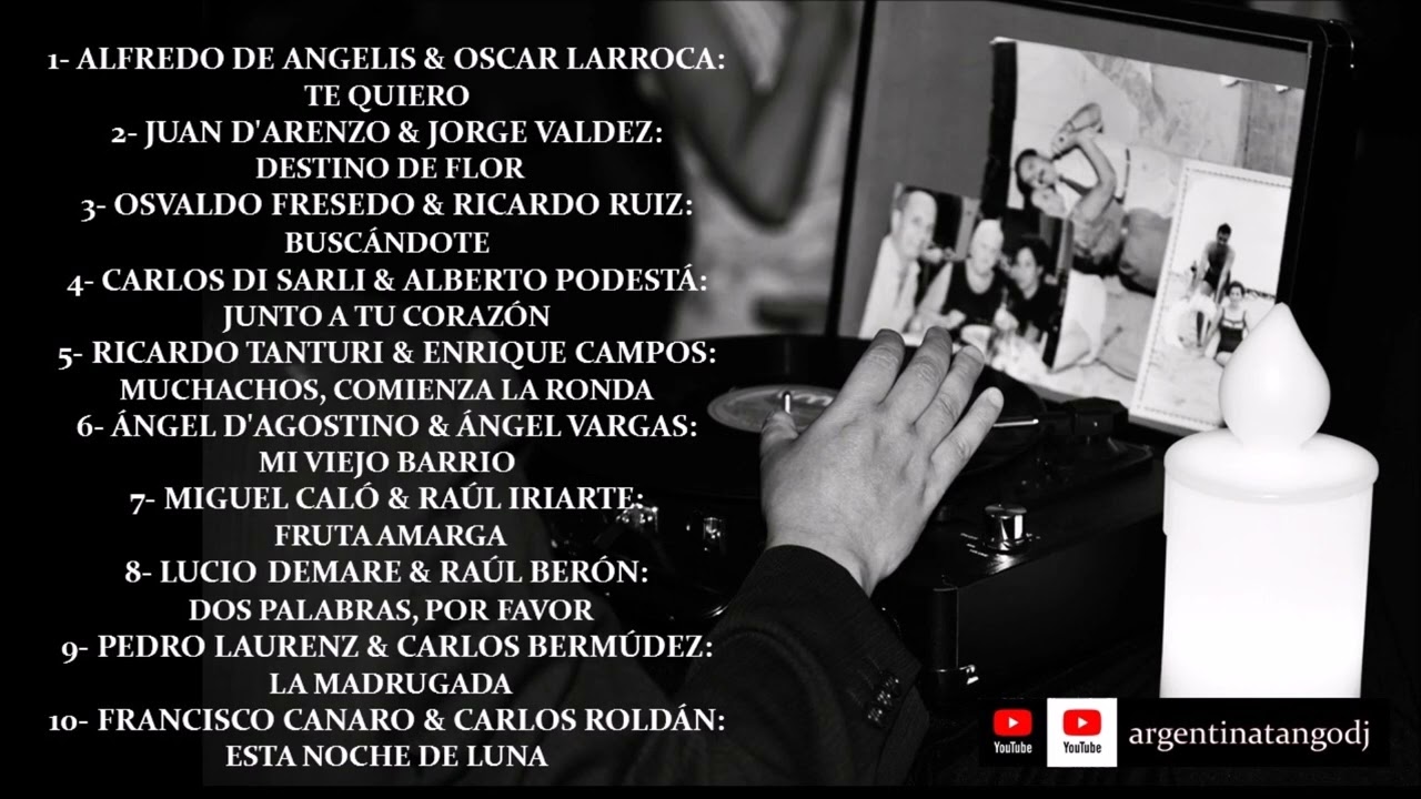 LOS MEJORES TANGOS PARA ESCUCHAR Y BAILAR: DE ANGELIS, D'ARIENZO, FRESEDO, TANTURI, CANARO & OTROS