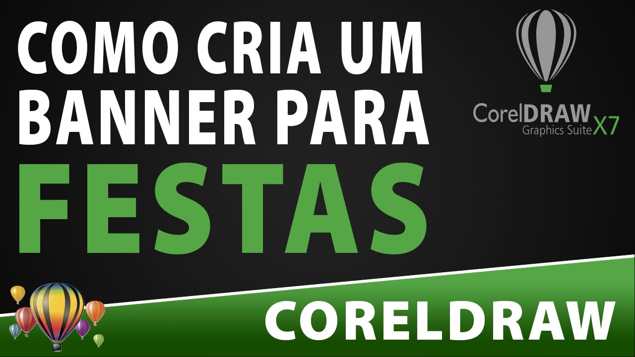 Como criar um banner/cartaz para festas no CorelDraw