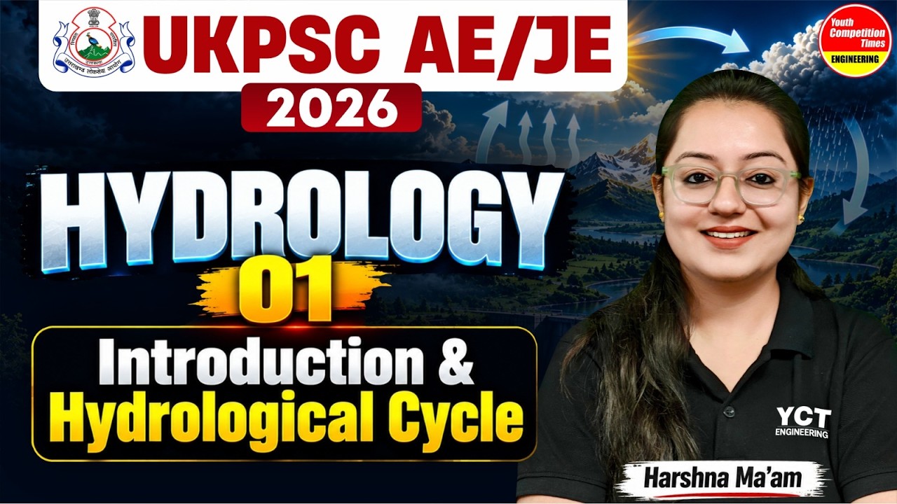 Hydrology | Introduction & Hydrological Cycle | UKPSC AE/JE | Free Demo 01 | CE | Harshna Verma