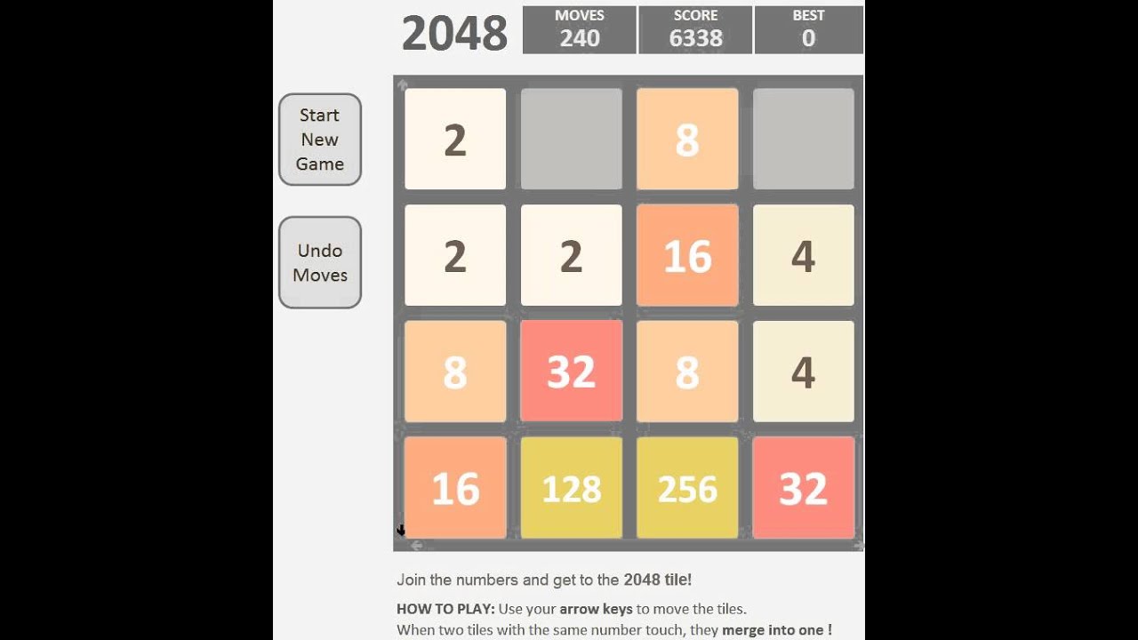 2048.xlsb. 2048 -- The Excel Version