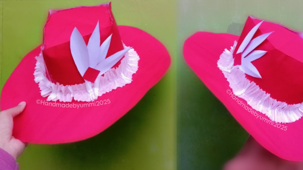 Cara Membuat Topi Pawai / Topi Koboi dari Kertas Karton | Topi Dari Kertas | Topi MPLS/Mos karnaval