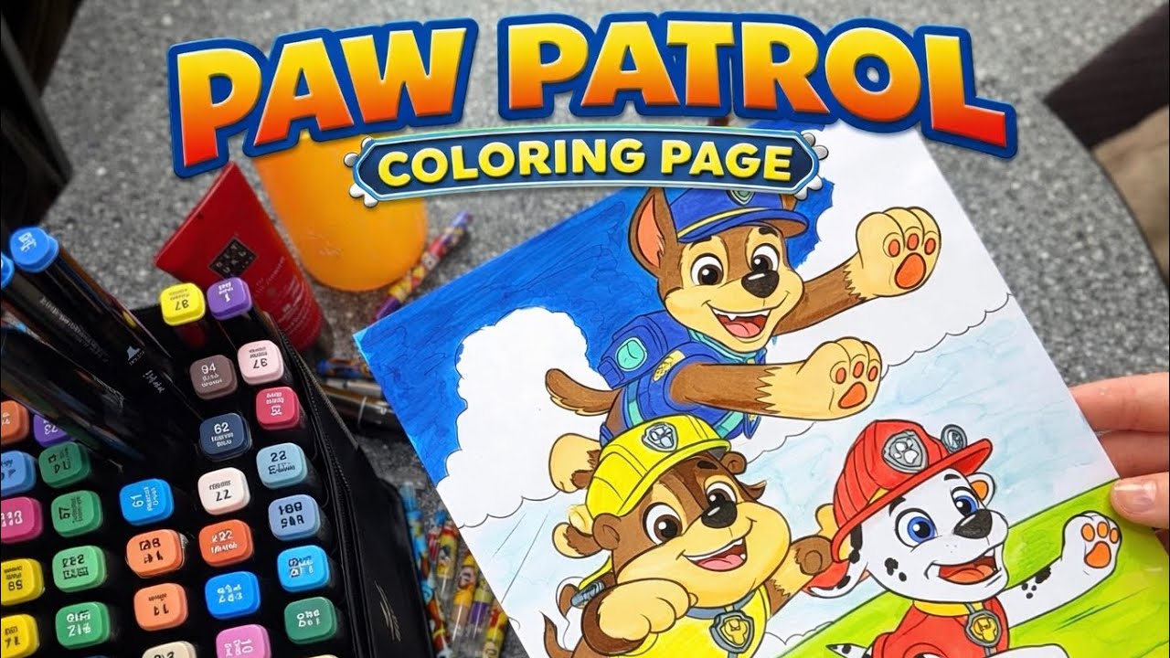 PAW Patrol Moto Pups & More Coloring! 🐾 Paw Patrol Coloring with Markers