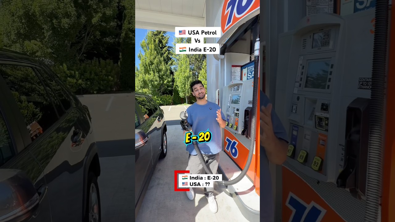 India's Mandatory E20 Petrol vs America's E10 #shorts
