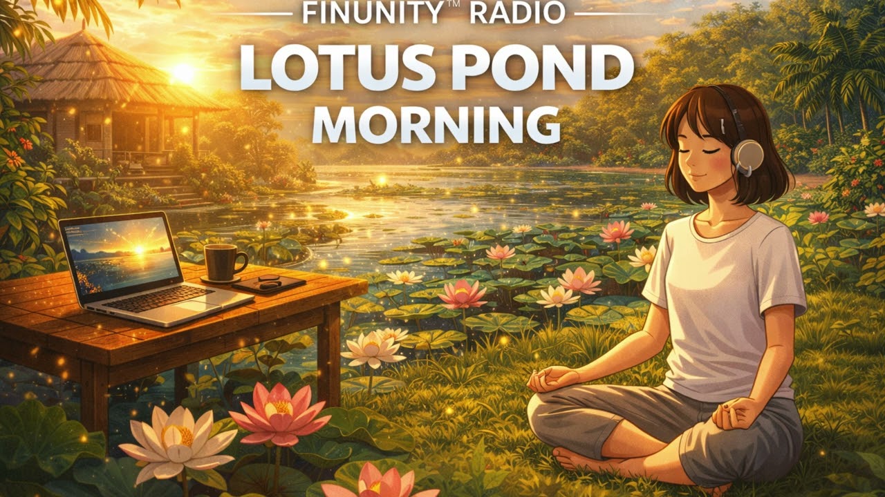 🌼LOTUS POND MORNING  | FINUNITY™ ISLAND FOCUS RADIO #ISLANDVIBES #DEEPFOCUSMUSIC #TRADINGMUSIC
