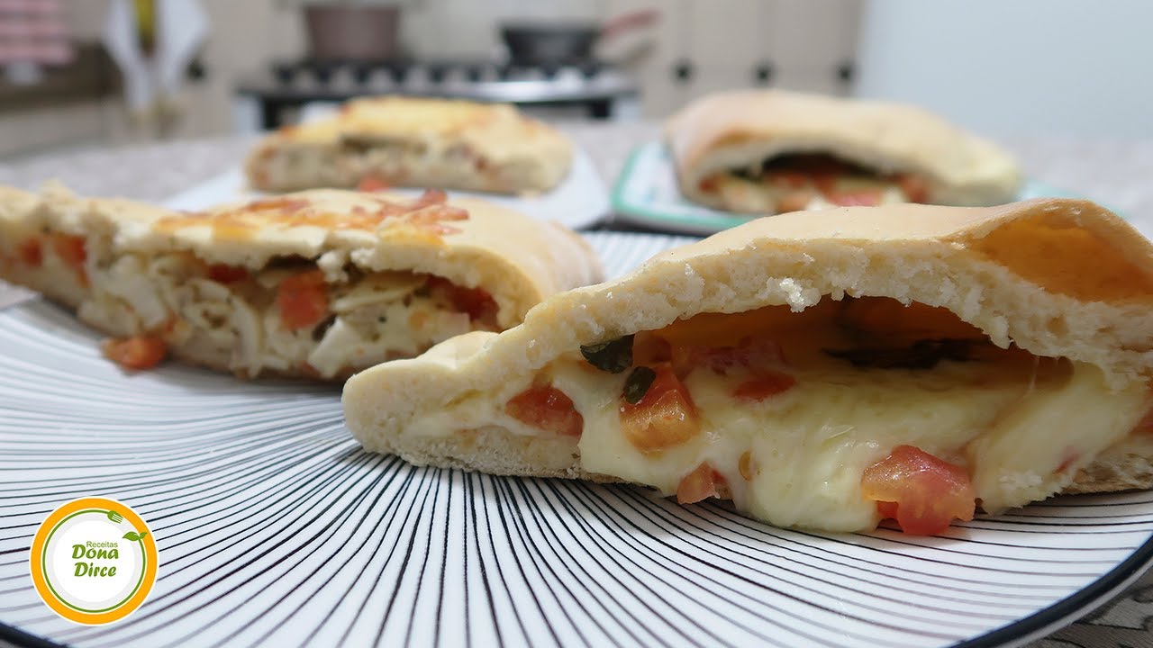 RECEITA DE CALZONE | PIZZA CALZONE RECHEADA COM QUEIJO | MASSA PROFISSIONAL DE PIZZA #606
