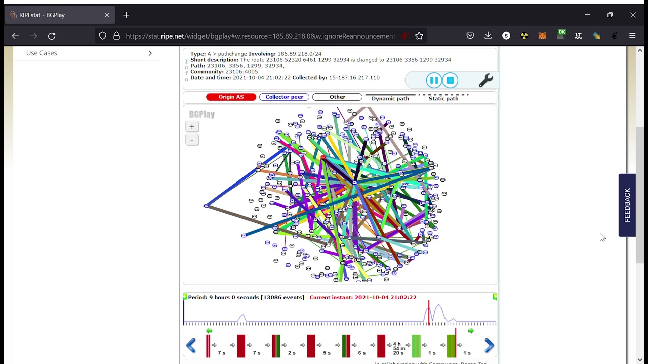 RIPEstat   BGPlay &mdash; Facebook BGP/DNS incident 2021-10-04