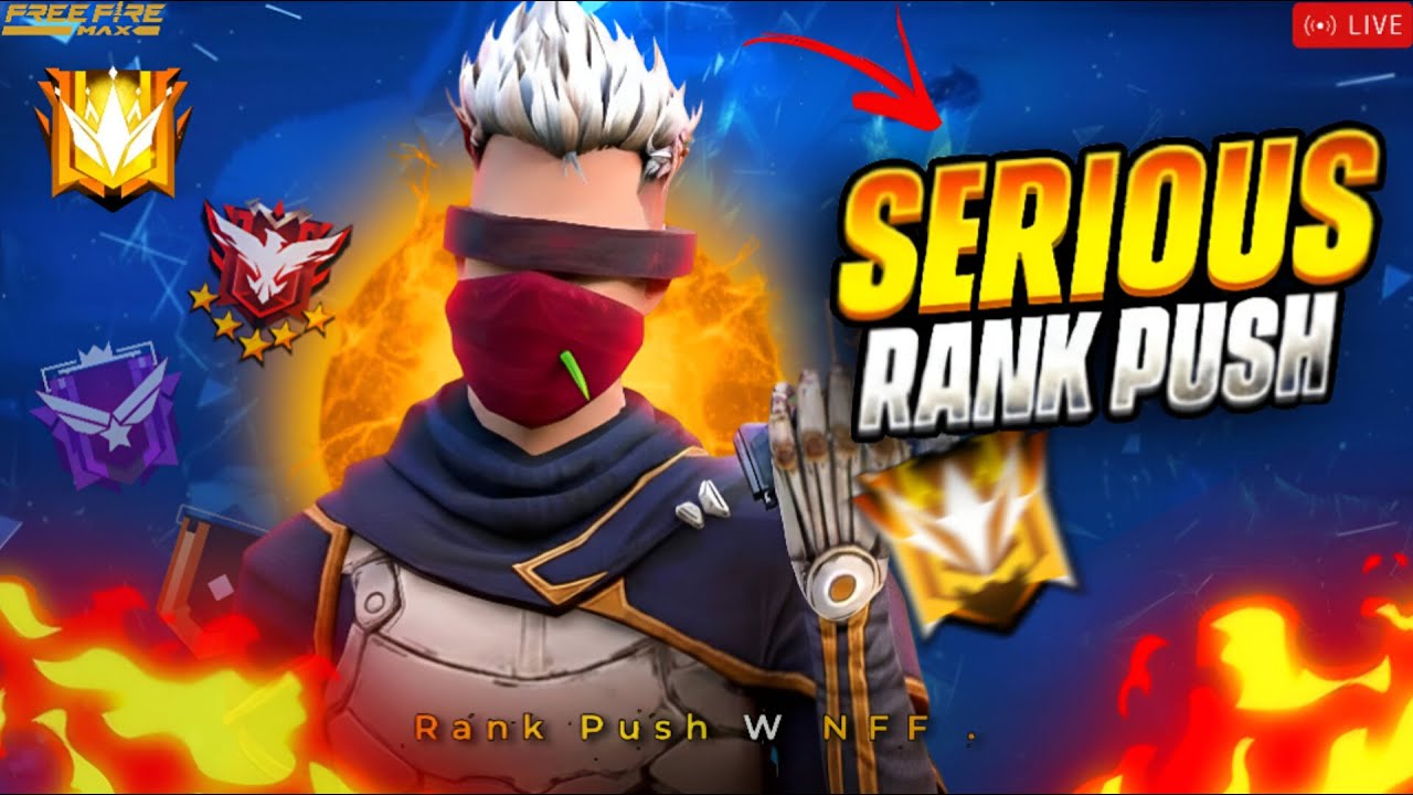 " SERIOUS GRAND MASTER PUSH🔥 With Crazy Challenges| Free Fire Max Telugu | NARUTO FF YT"