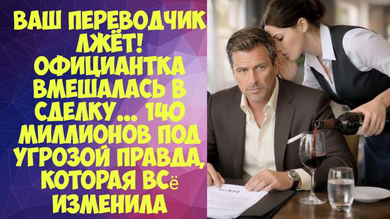 «Ваш переводчик вам врёт!» — официантка остановила CEO-миллионера за секунду до подписи…