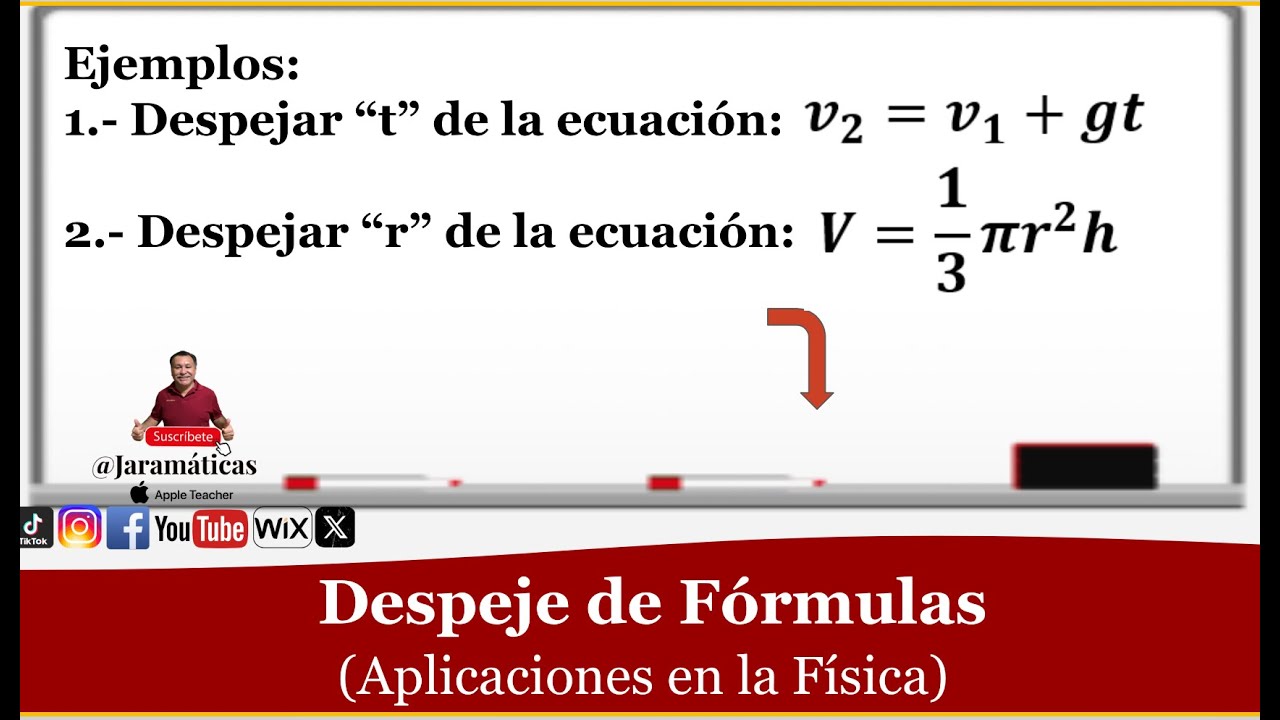 Cómo DESPEJAR Fórmulas en Física: Guía Paso a Paso