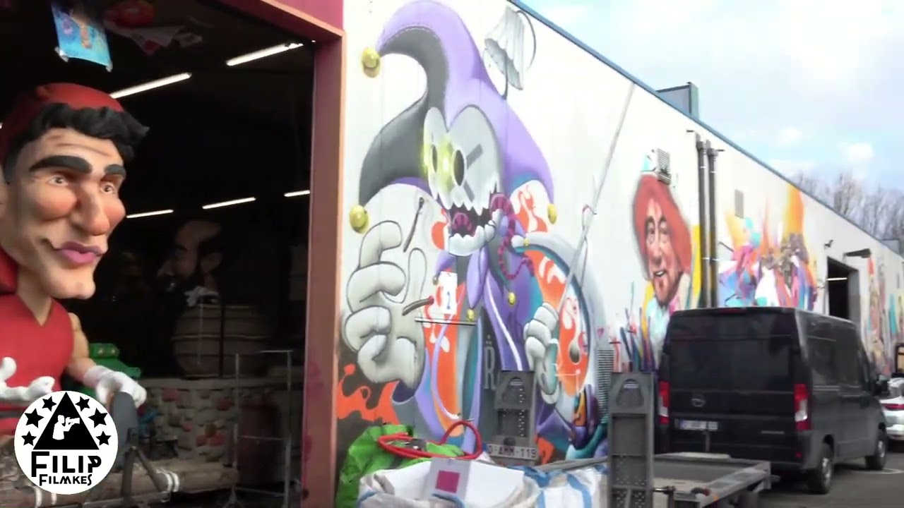 de carnavalswerk hallen van Aalst op 28 feb 2025 en de openingsstoet van Aalst is 2 maart 2025