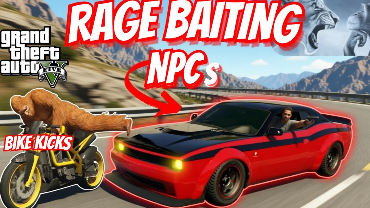 These GTA NPCs Lose their Minds over *Rage Baiting* using Bike Kicks💀😭