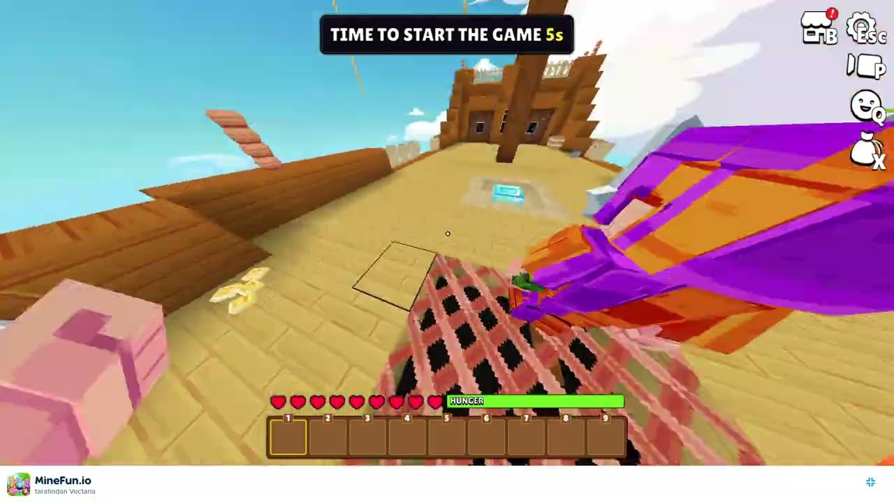 MINEFUN IO bedwars but ı bed defeat and leave the gamee