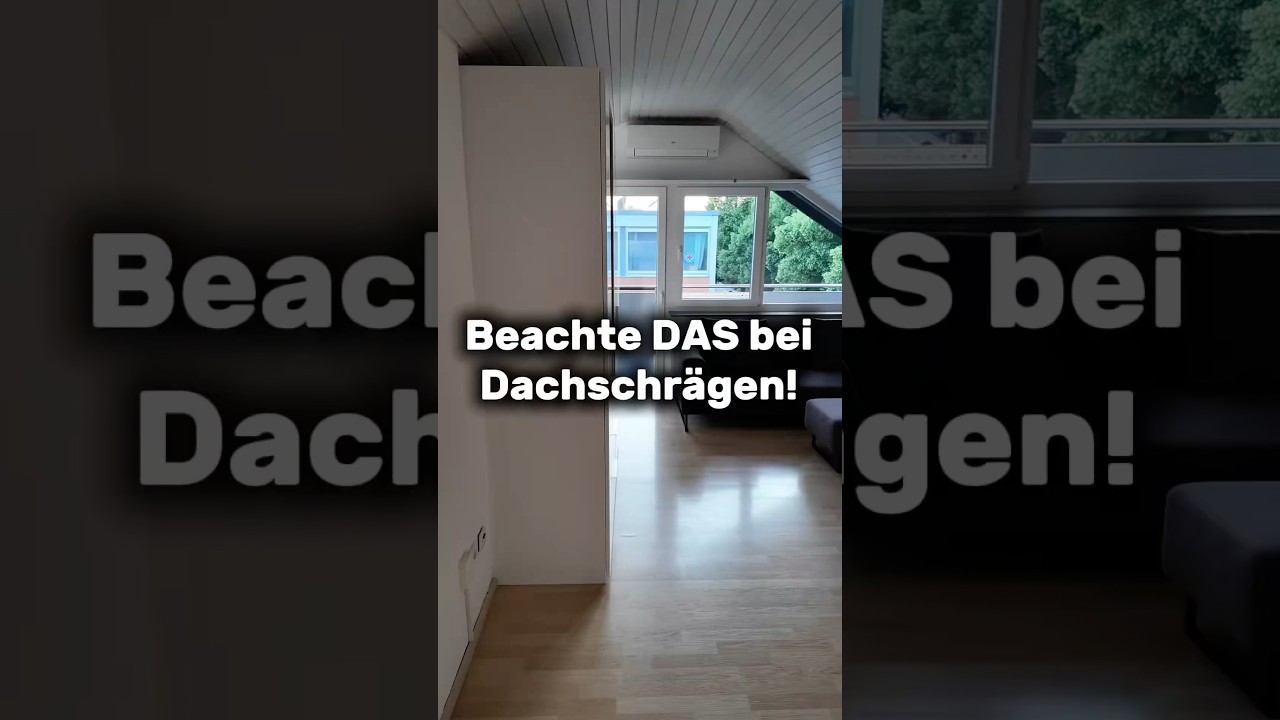 Beachte diesen InteriorDesign-Tipp bei Dachschrägen im Raum. 