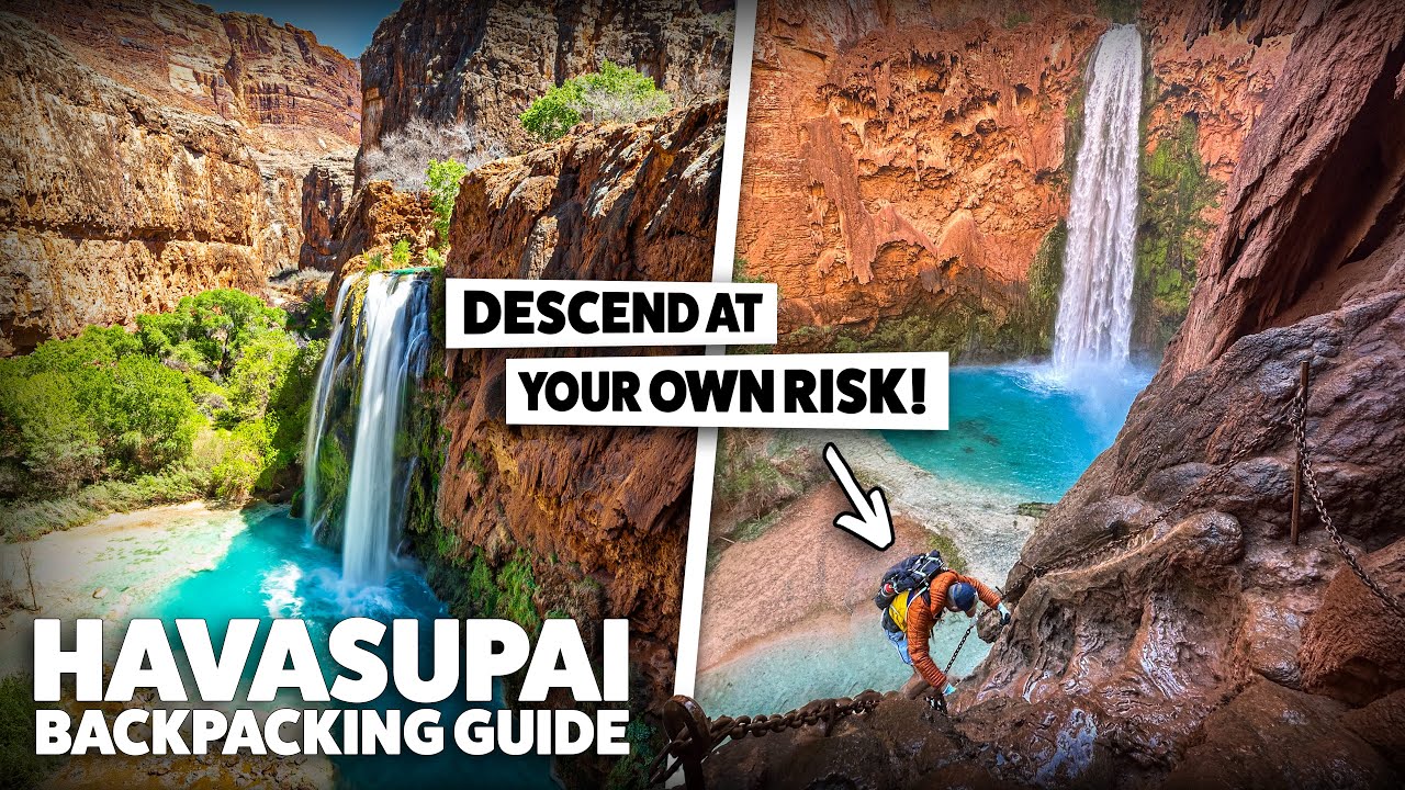 Mooney Falls - Scariest Waterfall Hike in America? (Havasu Falls Backpacking Guide)