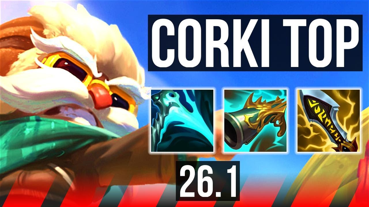 CORKI vs RIVEN (TOP) | NA Grandmaster | 26.1