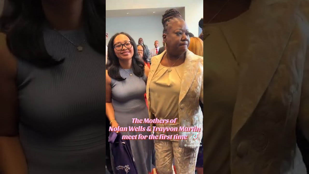 Nolan Wells 💔 & Trayvon Martin mom's 1st meeting ❤️🧡💜💚