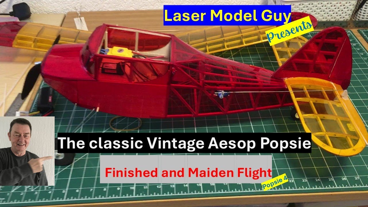 How to cover an RC plane with covering film and take it for it's Maiden flight (Popsie 4)