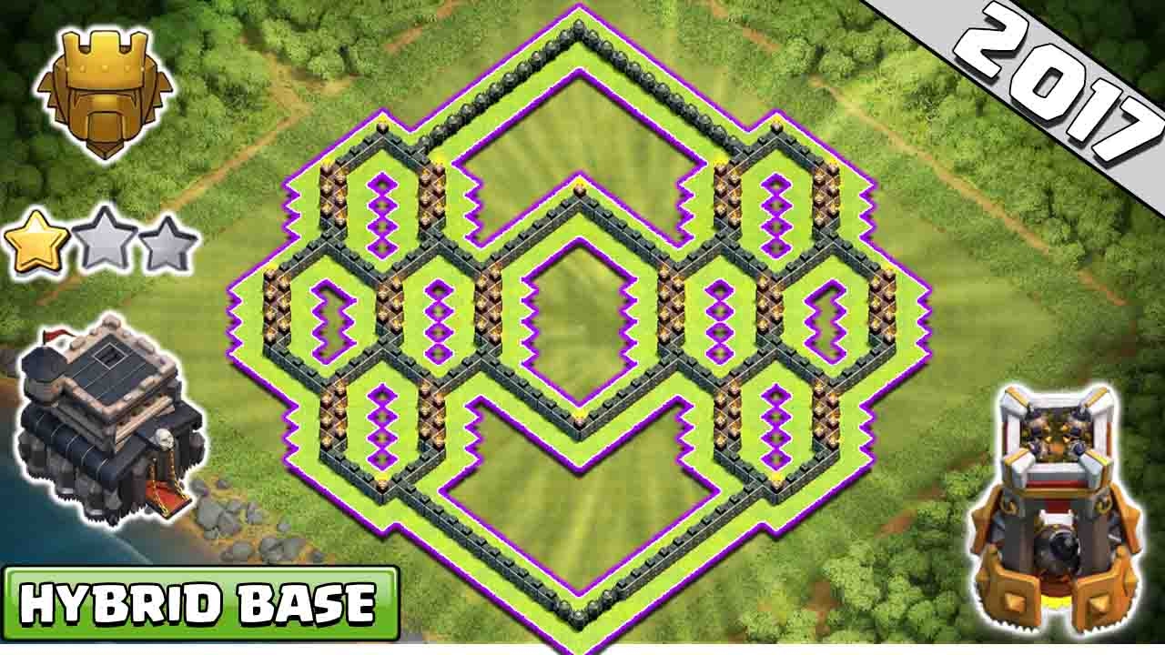 TH9 Hybrid Base! 2017 ♦ TH9 Trophy & Farming Base ♦ Anti 2 Star ♦ Clash of Clans