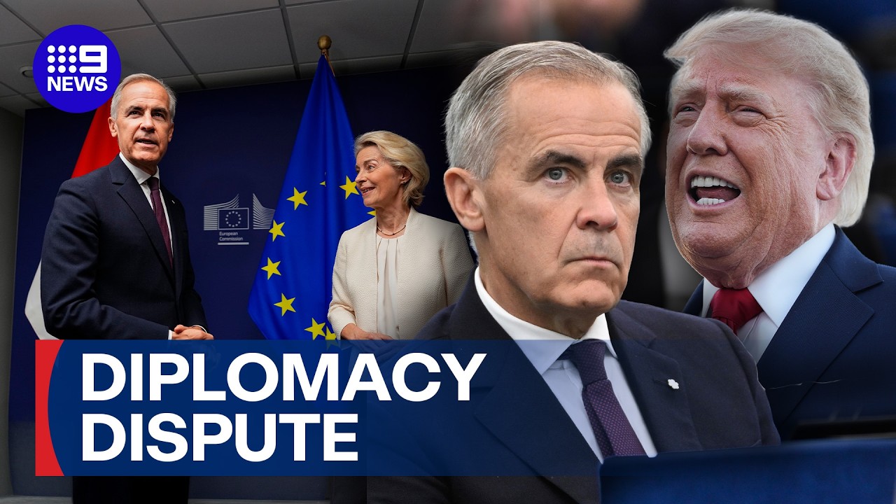 Donald Trump slams EU's associate member invite to Canada | 9 News Australia