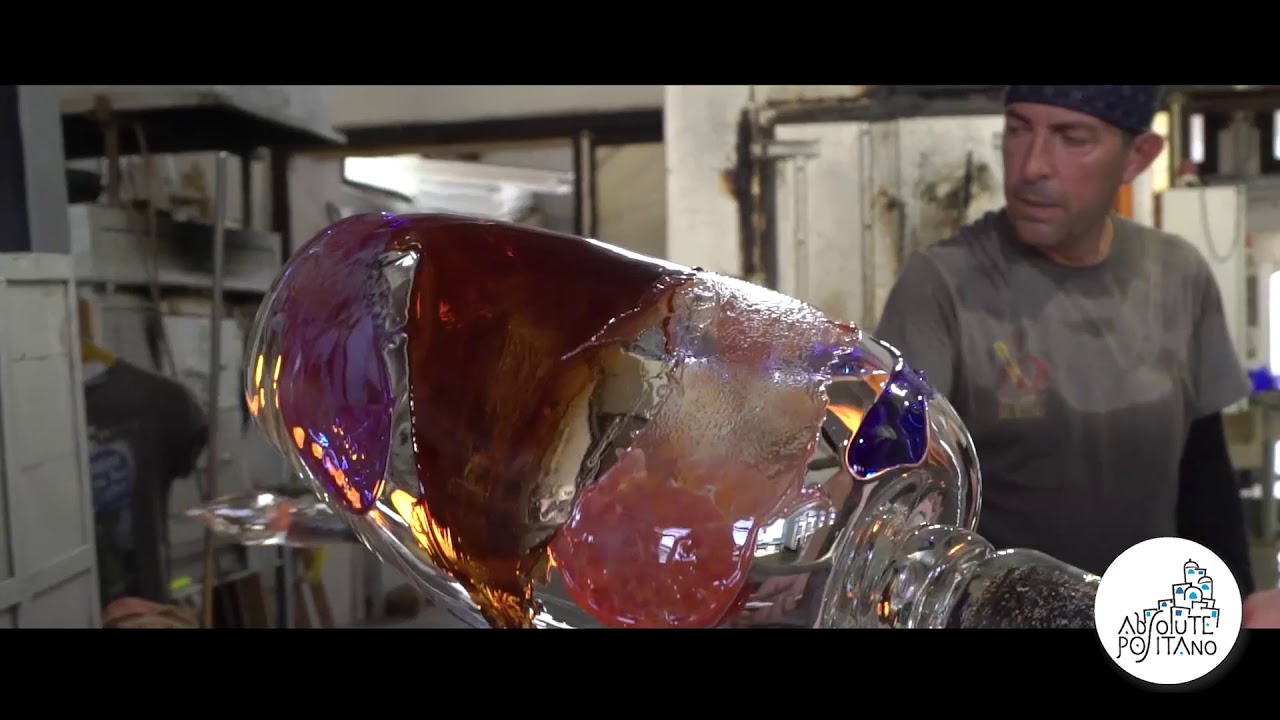 4 Absolute Positano lavorazione Vaso in Vetro Murano