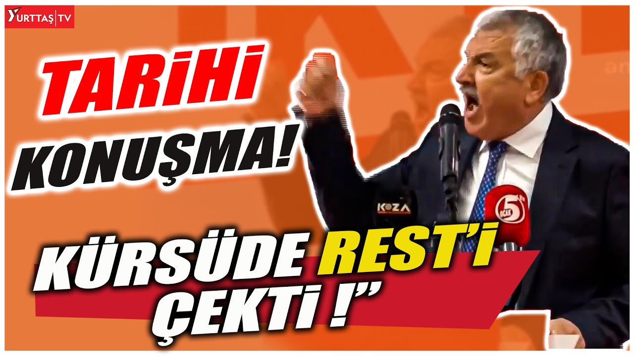 Zeydan Karalar'dan salona kahkaha attıran tarihi konuşma! Kürsüde resti çekti!