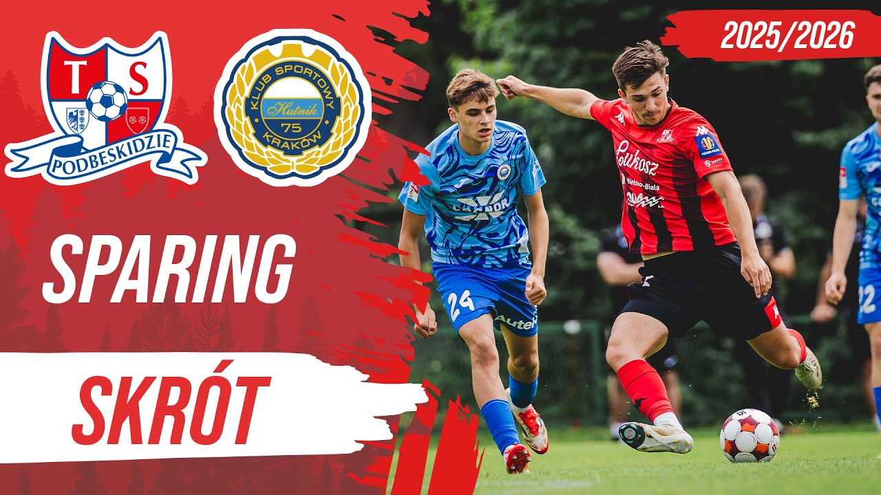 Sparing PODBESKIDZIE - Hutnik Kraków 2:2 SKRÓT MECZU BRAMKI