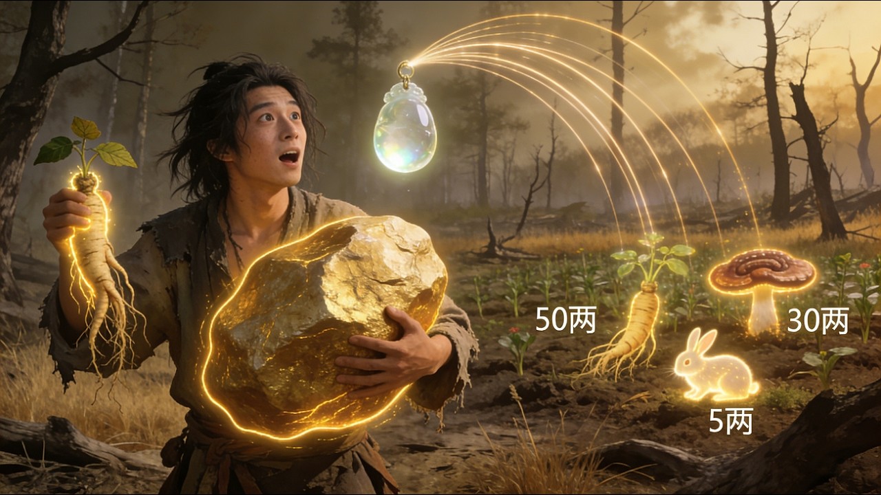 【新🔥劇🔥先🔥發】🔥灾荒年金脈、翡翠、奇藥全看穿？，穷小子祖传玉佩仙灵一路發大財！