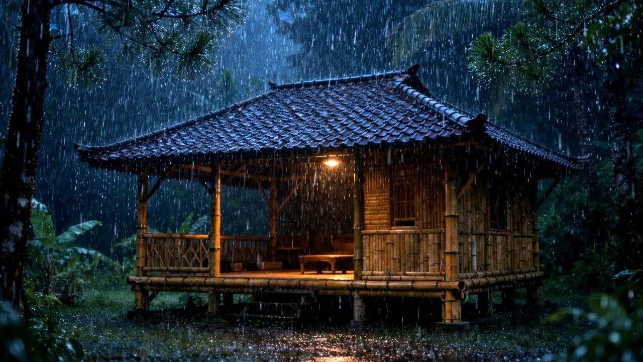 Forest Rain Sounds for Sleeping 🌙 Calm Night Ambience (1 Hour)