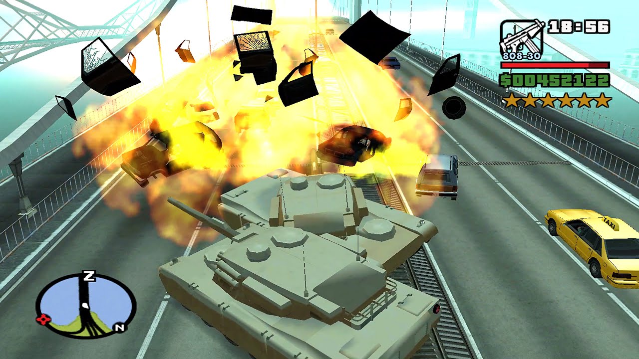 ⭐⭐⭐⭐⭐⭐SIX STARS WANTED LEVEL RAMPAGE WITH TANK | 6 STAR WANTED LEVEL ESCAPE IN GTA SAN ANDREAS