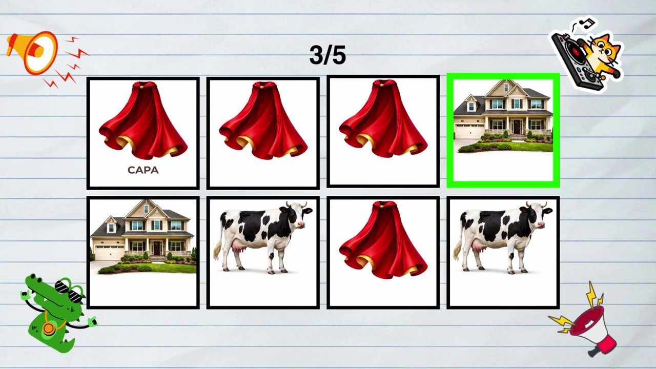 ¿CASA 🏠, VACA 🐄 o CAPA 🧥? | Di La Palabra al Ritmo