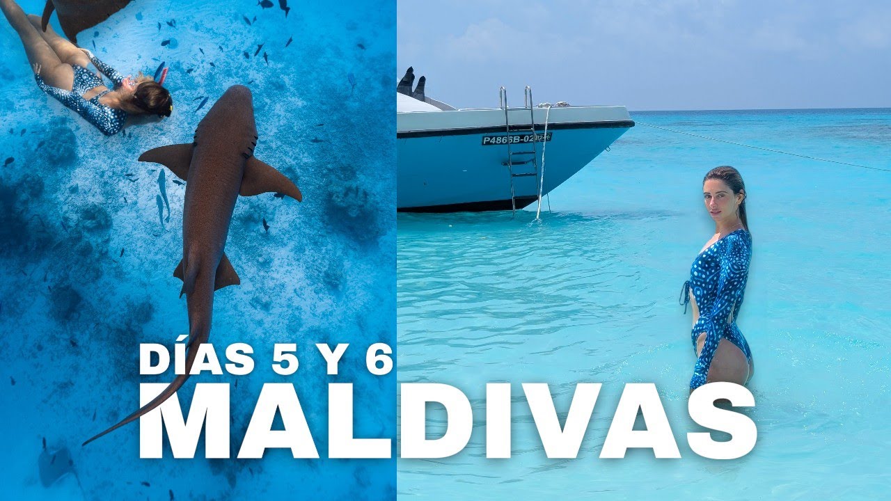 NADO CON TIBURONES 🦈 DIA 5 Y 6 EN MALDIVAS 🤿🫧