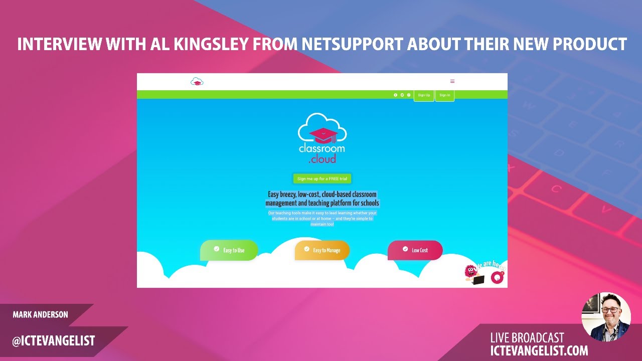 Interview with @AlKingsley_Edu about the new @NetSupportGroup product @ClassroomCloud_