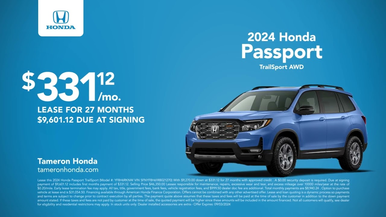Honda Passport 08/21/2024 4214952