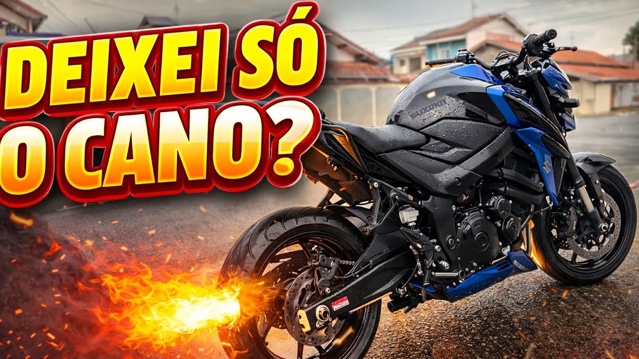 DEIXEI A GSX S750 SÓ O CANO + LAVAGEM