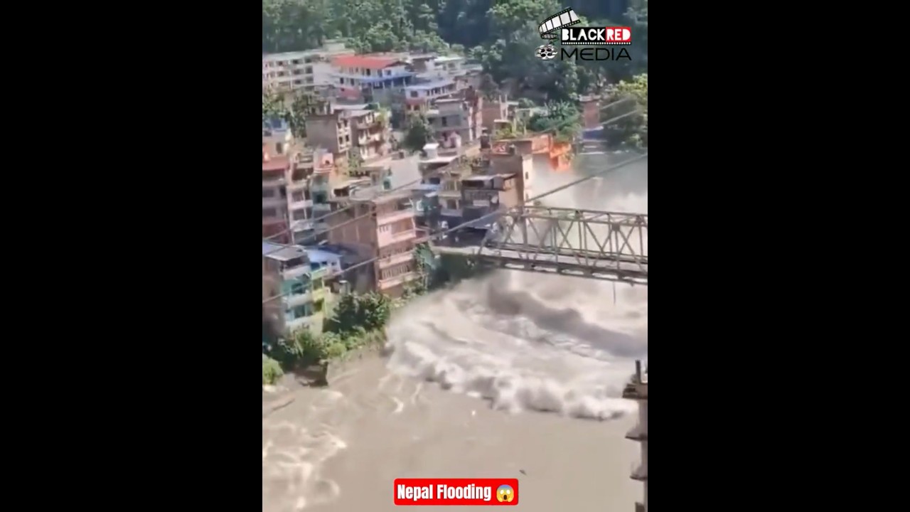 Massive Flood Smashes Through the Bridge! 😱🌊 The Water Is Rushing In! #Shorts