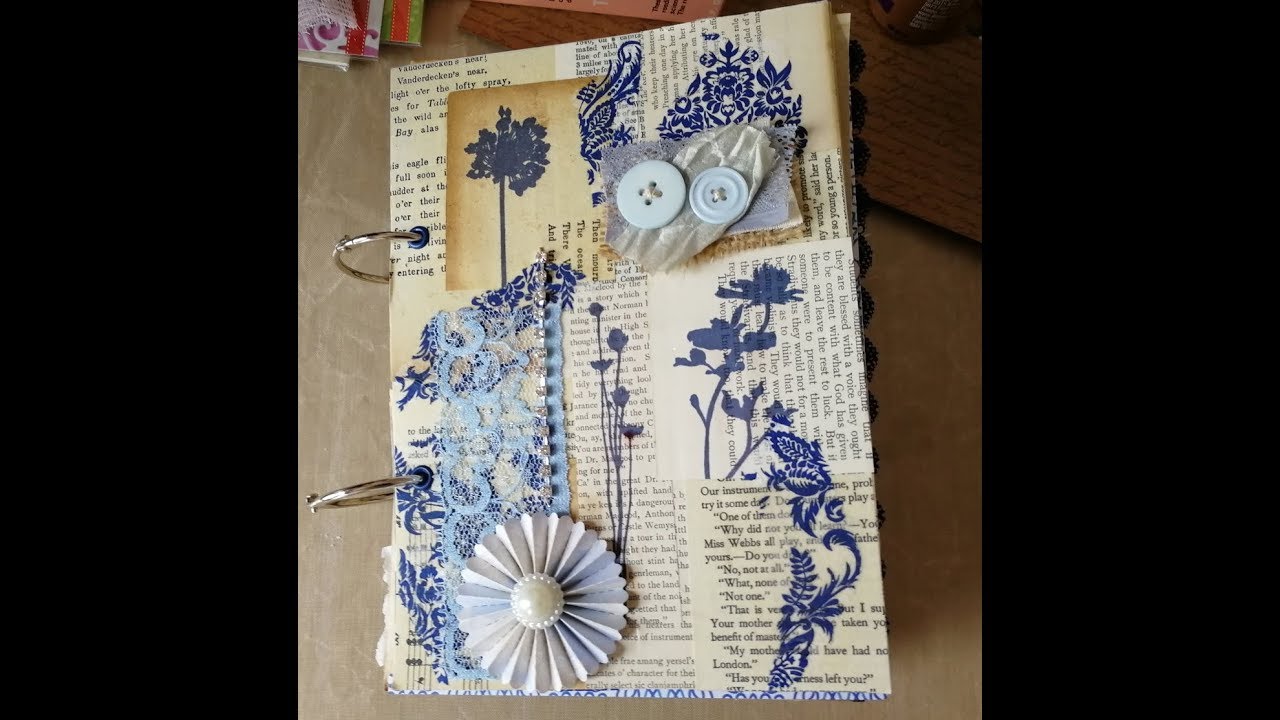 Ring bound Vintage themed junk journal
