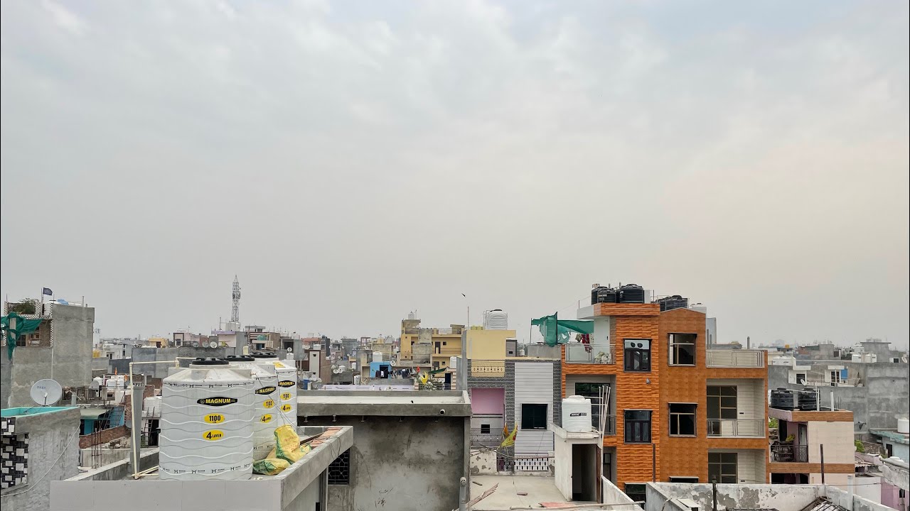 4K Rooftop view | Before rain weather | iPhone shots | 4k Ambient Rooftop Tour | Dolby Vision |