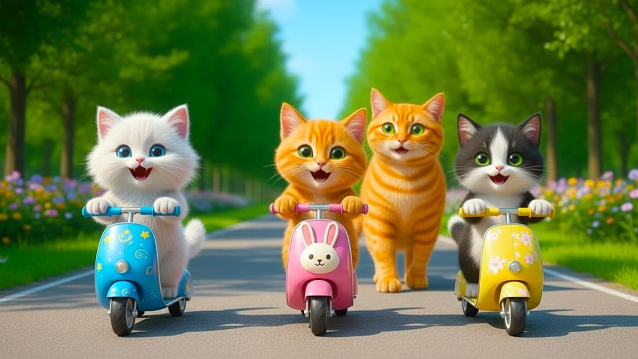 Mama Cat Trims Fur on the Farm and Makes Tiger Hat For Kittens At Home🐾🎩🐯