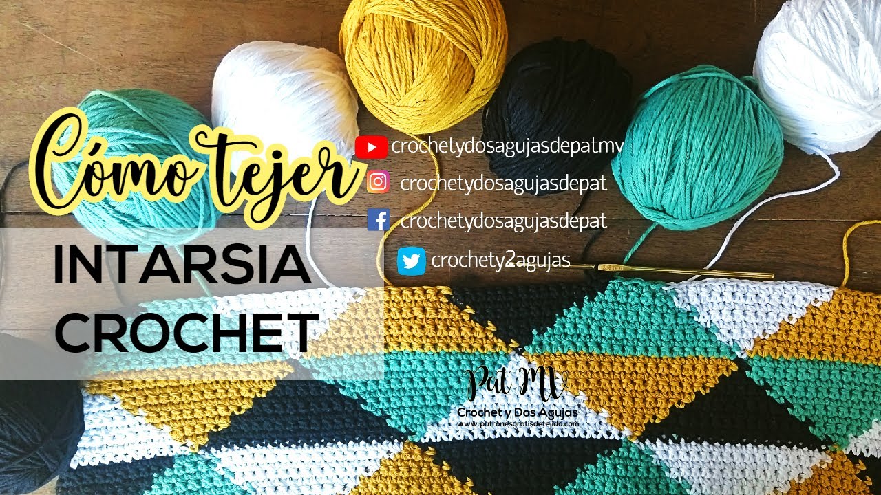 CÓMO TEJER CON DOS COLORES A CROCHET ✅ Técnica Intarsia