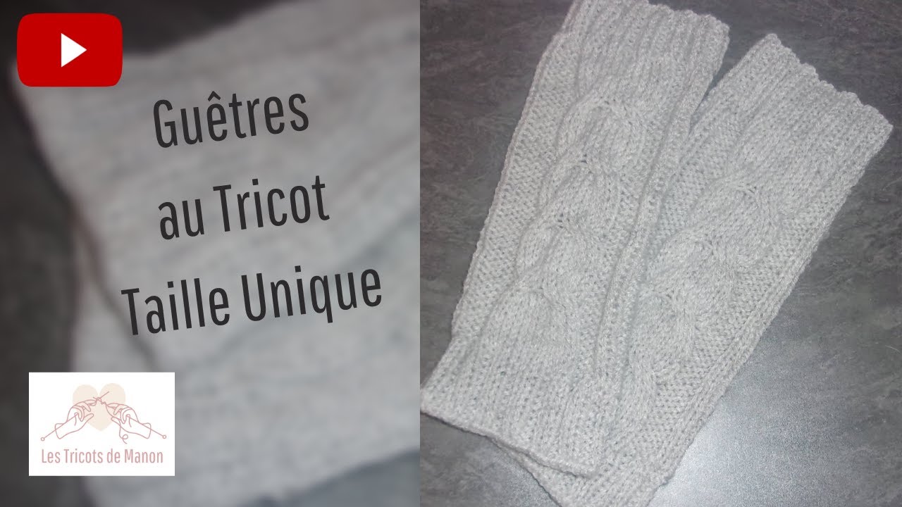 Guêtres taille unique au tricot