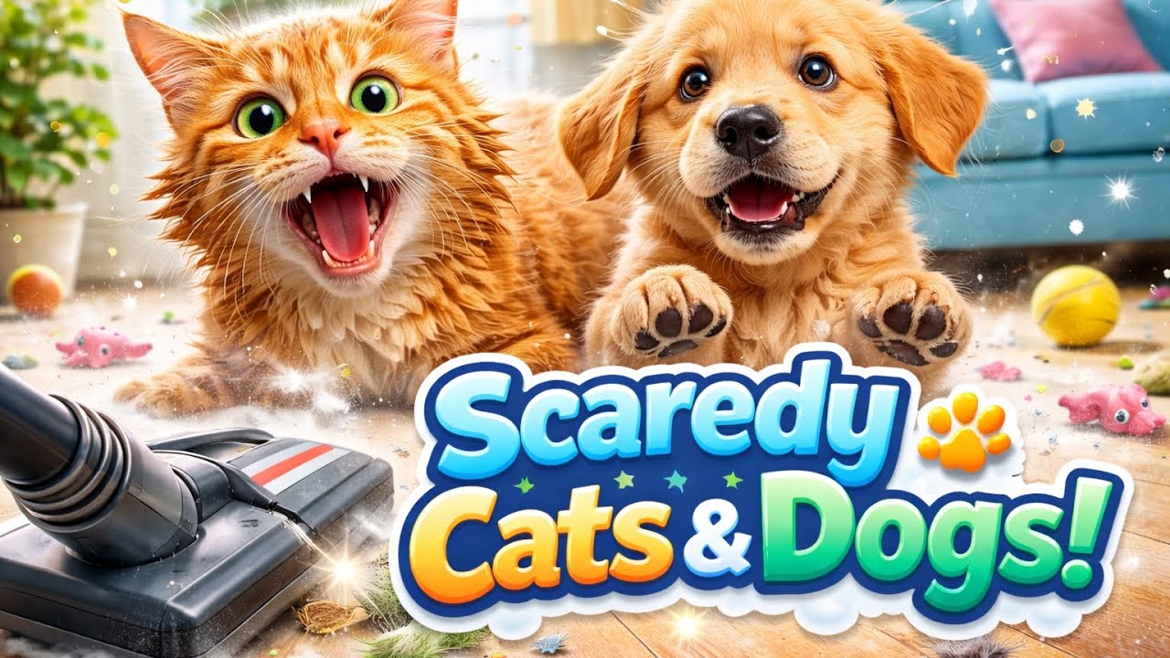 Animals Hilariously Scared of Everyday Things  #FunnyAnimals #ScaredPets #PetVideos #Shorts #Animals