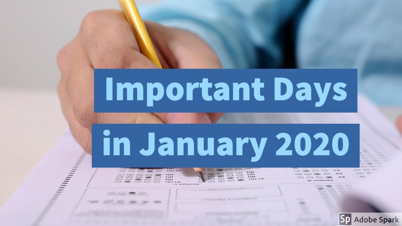 Important Days in Jan 2020 with Themes #Daysandthemes2020 #Jan2020 #SSC_CHSL #SSC_CGL #KAS #BDO #LDC