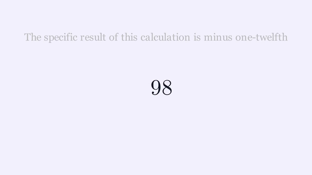 Why Does 1+2+3+4... = -1/12?