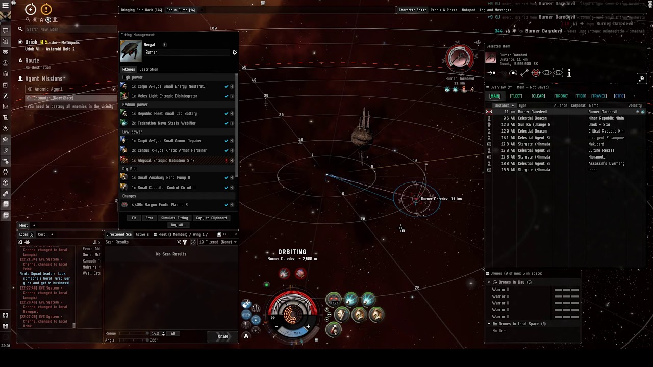 Burner Daredevil - Serpentis Anomic Agent Guide (Nergal)