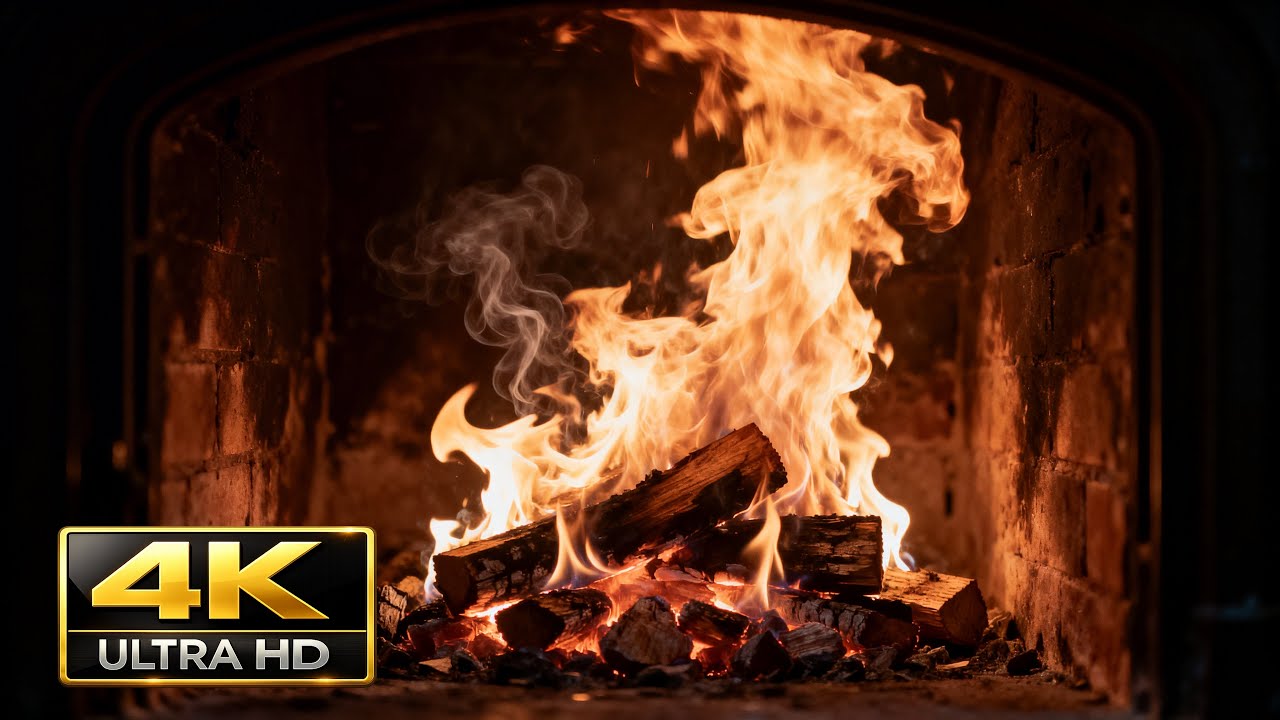 🔥 Crackling Fireplace Ambience — 5 Hours of Cozy Dark Academia Fire
