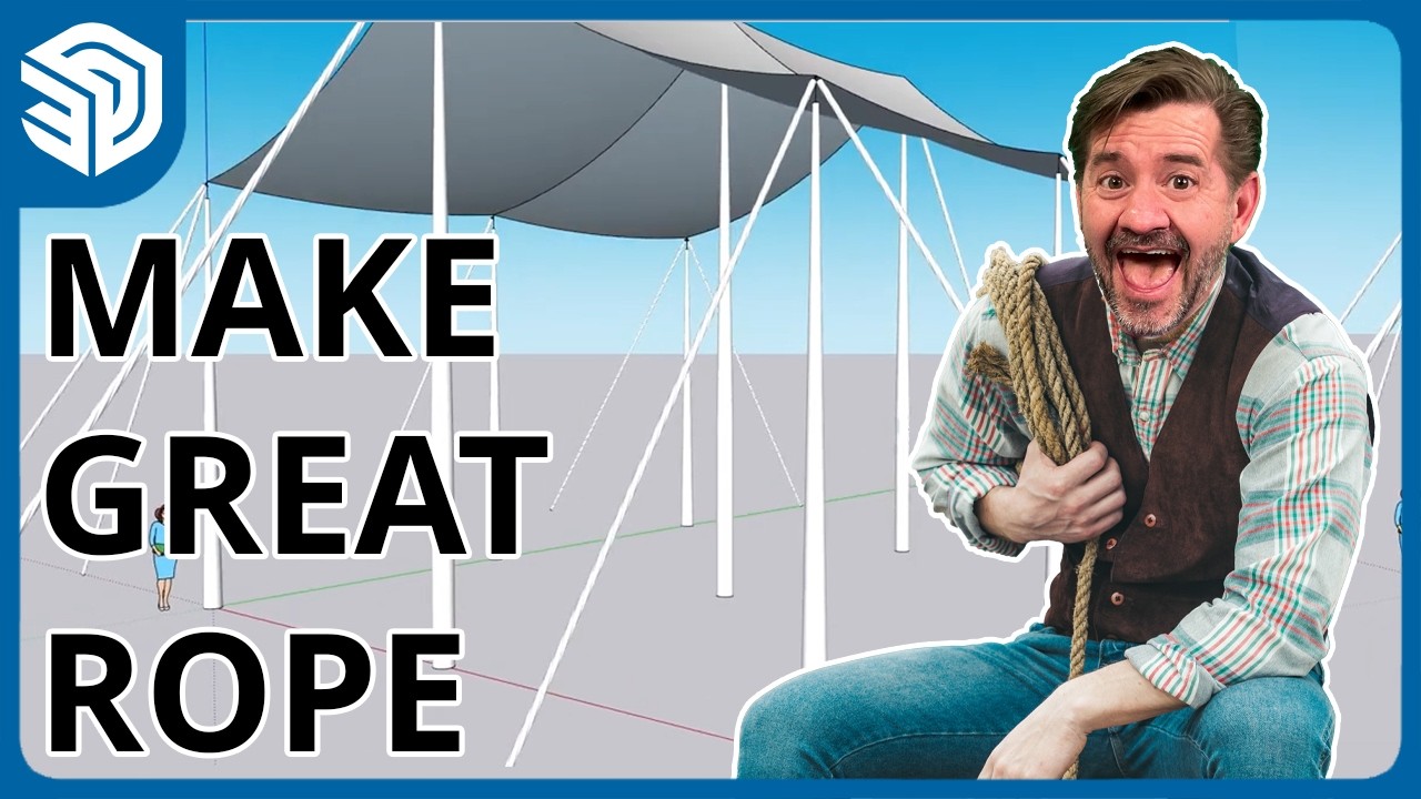 Use THIS Extension to Make GREAT Rope in SketchUp