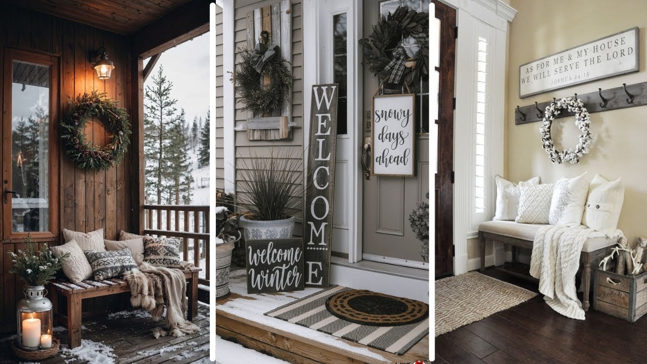 Charming Winter Cottage Entryway Decor: Welcoming Ideas for Guests