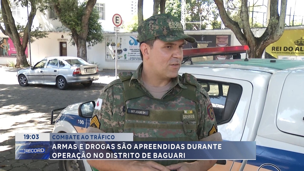 Combate ao tráfico: Armas e drogas são apreendidas em operação em Baguari.